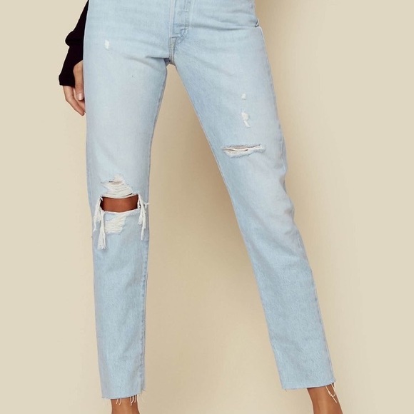 Levi’s 501 skinny - light destructed wash - Picture 4 of 6